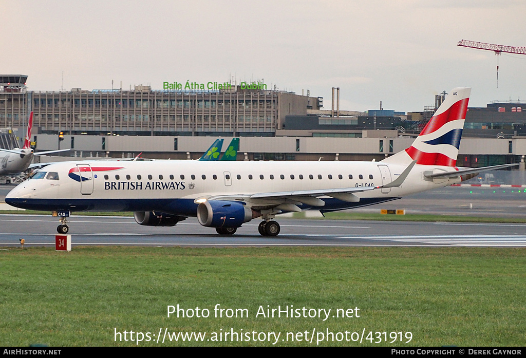 Aircraft Photo of G-LCAG | Embraer 190LR (ERJ-190-100LR) | British Airways | AirHistory.net #431919