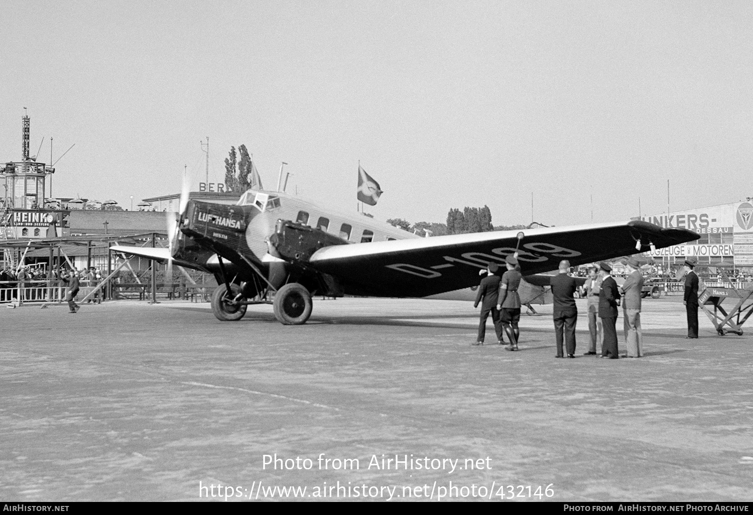 Aircraft Photo of D-1089 | Junkers G24ge | Deutsche Luft Hansa | AirHistory.net #432146