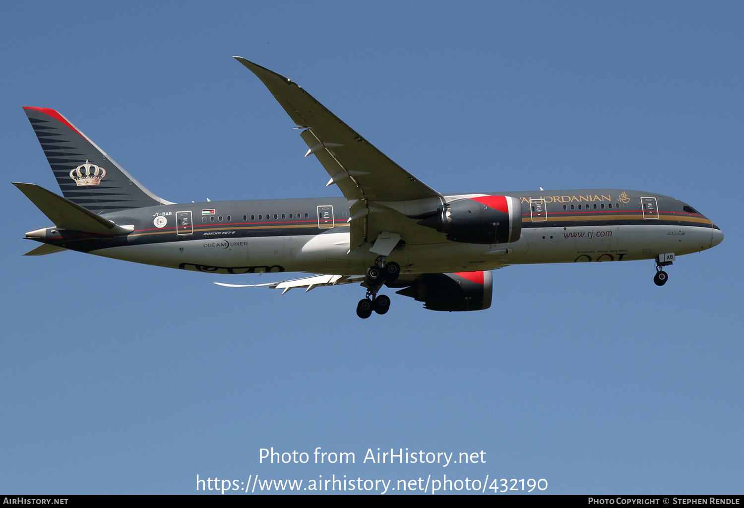 Aircraft Photo of JY-BAB | Boeing 787-8 Dreamliner | Royal Jordanian Airlines | AirHistory.net #432190