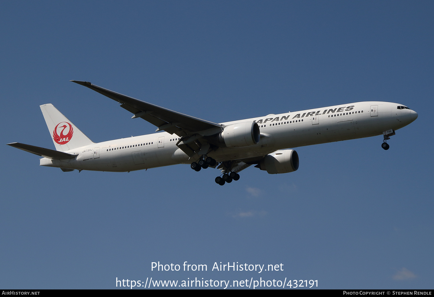 Aircraft Photo of JA735J | Boeing 777-346/ER | Japan Airlines - JAL | AirHistory.net #432191