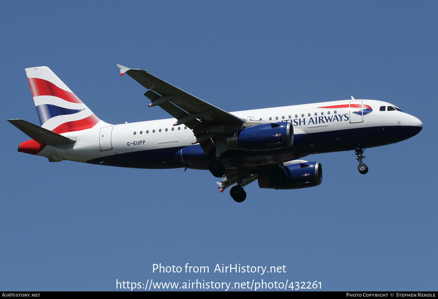 Aircraft Photo of G-EUPP | Airbus A319-131 | British Airways | AirHistory.net #432261