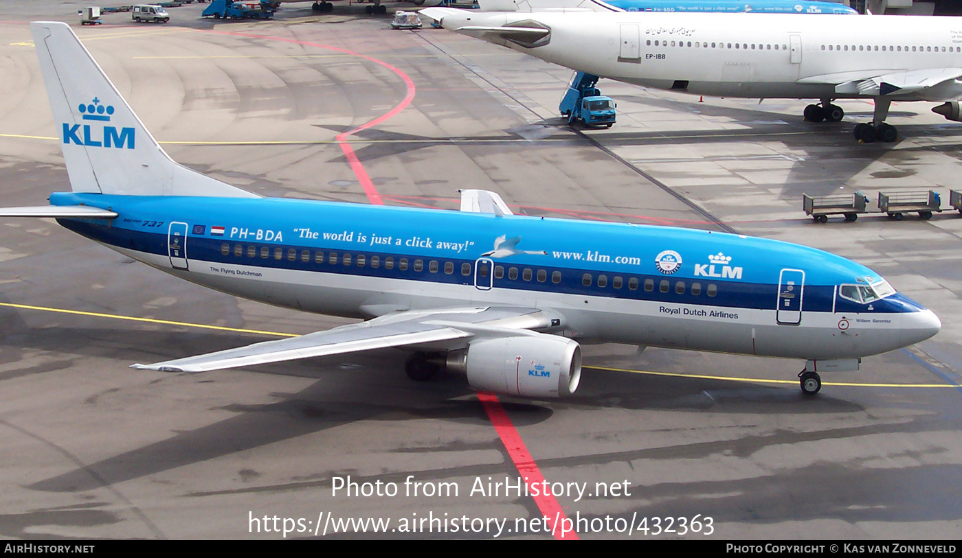 Aircraft Photo of PH-BDA | Boeing 737-306 | KLM - Royal Dutch Airlines | AirHistory.net #432363