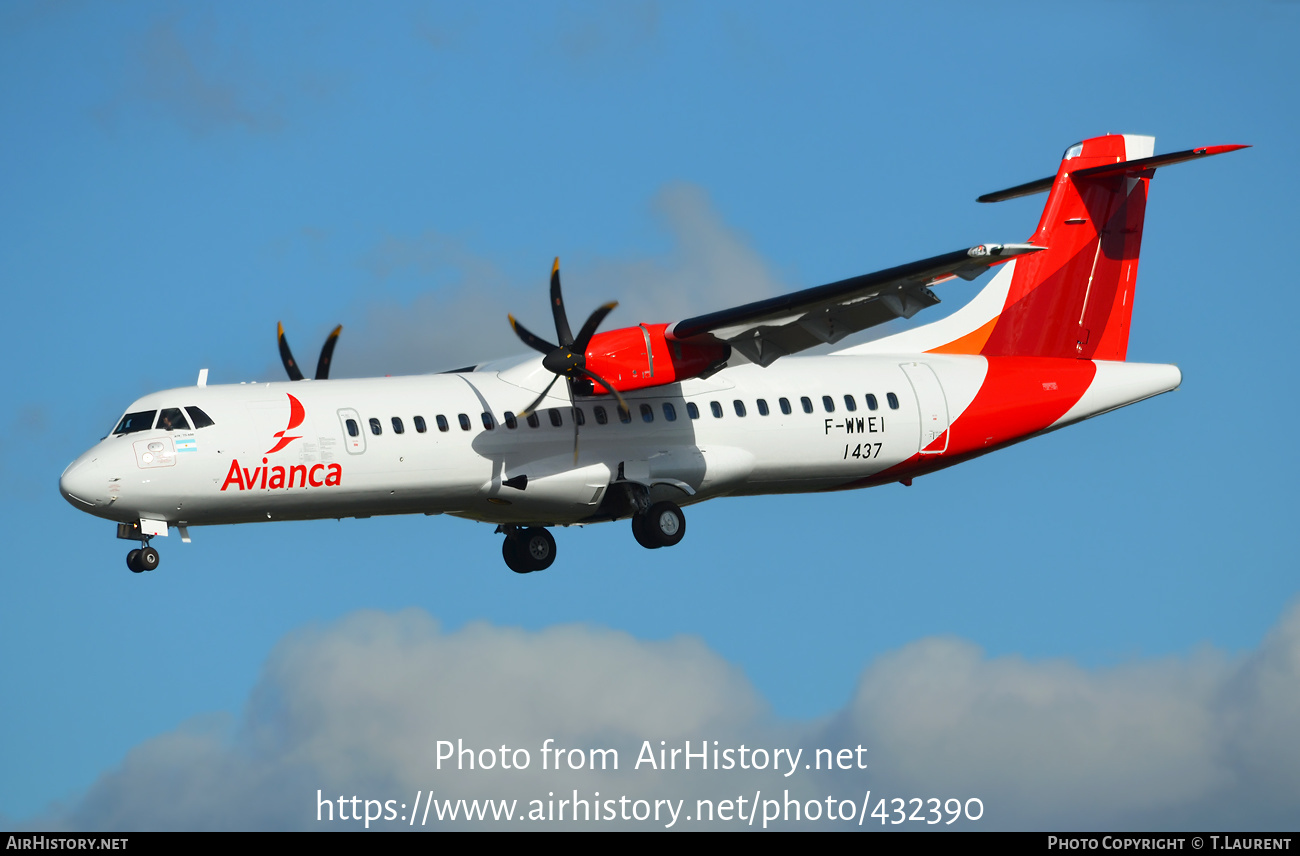 Aircraft Photo of F-WWEI | ATR ATR-72-600 (ATR-72-212A) | Avianca | AirHistory.net #432390