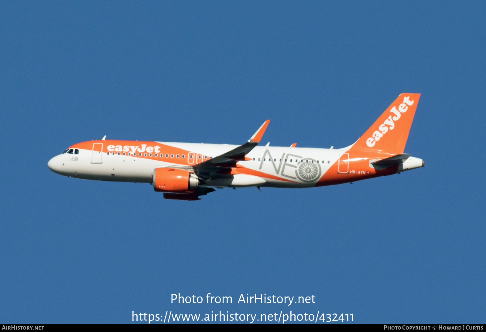 Aircraft Photo of HB-AYN | Airbus A320-251N | EasyJet | AirHistory.net #432411