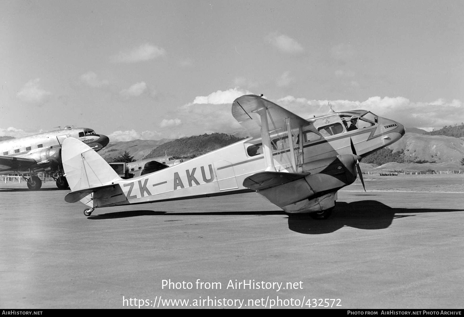 Aircraft Photo of ZK-AKU | De Havilland D.H. 89A Dragon Rapide | AirHistory.net #432572