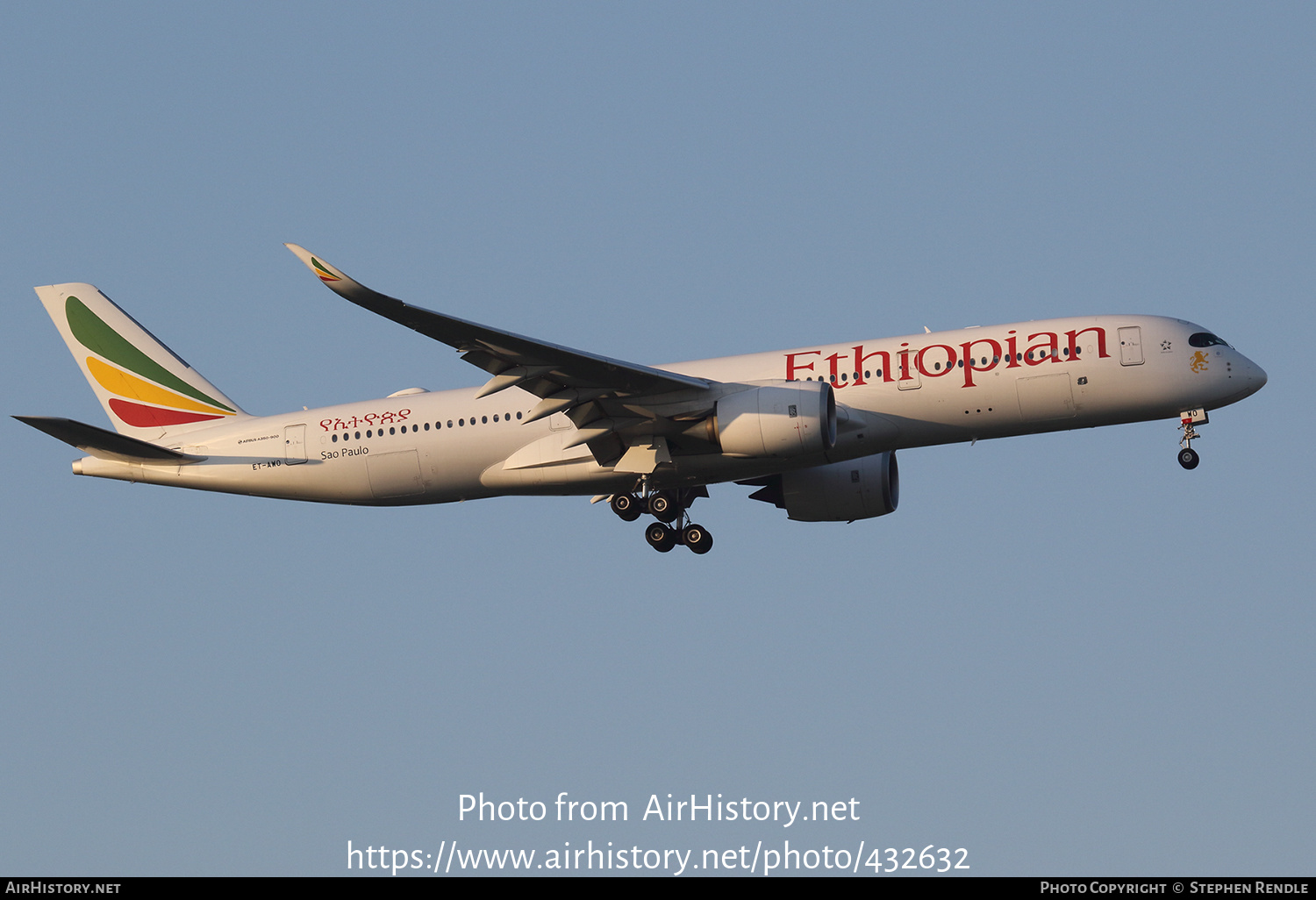 Aircraft Photo of ET-AWO | Airbus A350-941 | Ethiopian Airlines | AirHistory.net #432632