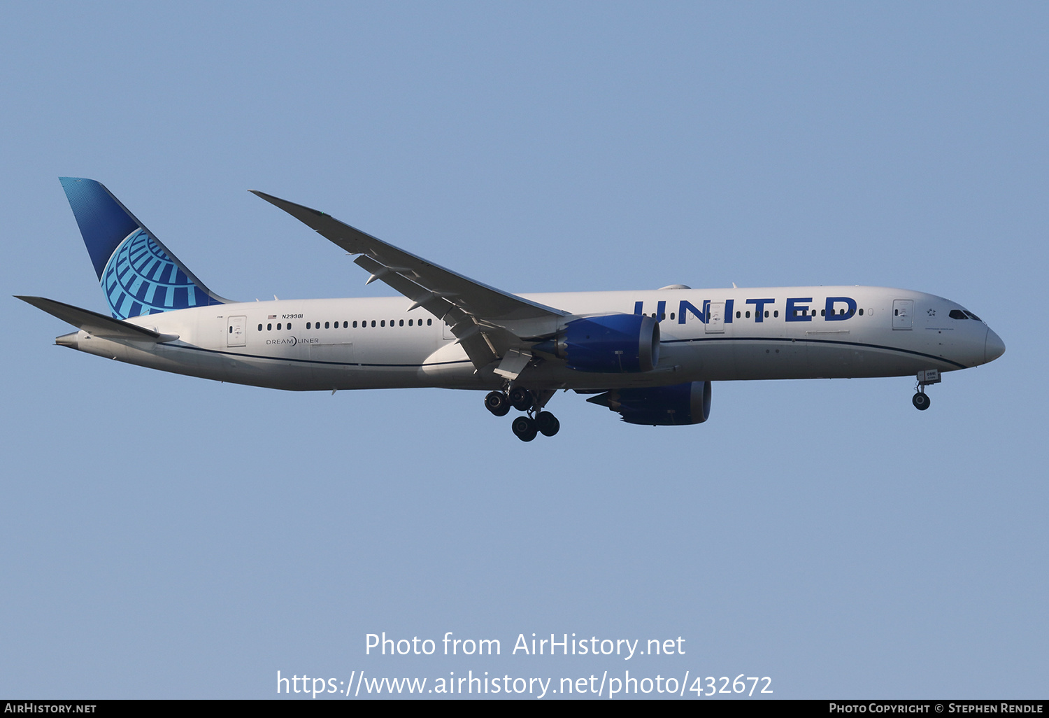 Aircraft Photo of N29981 | Boeing 787-9 Dreamliner | United Airlines | AirHistory.net #432672