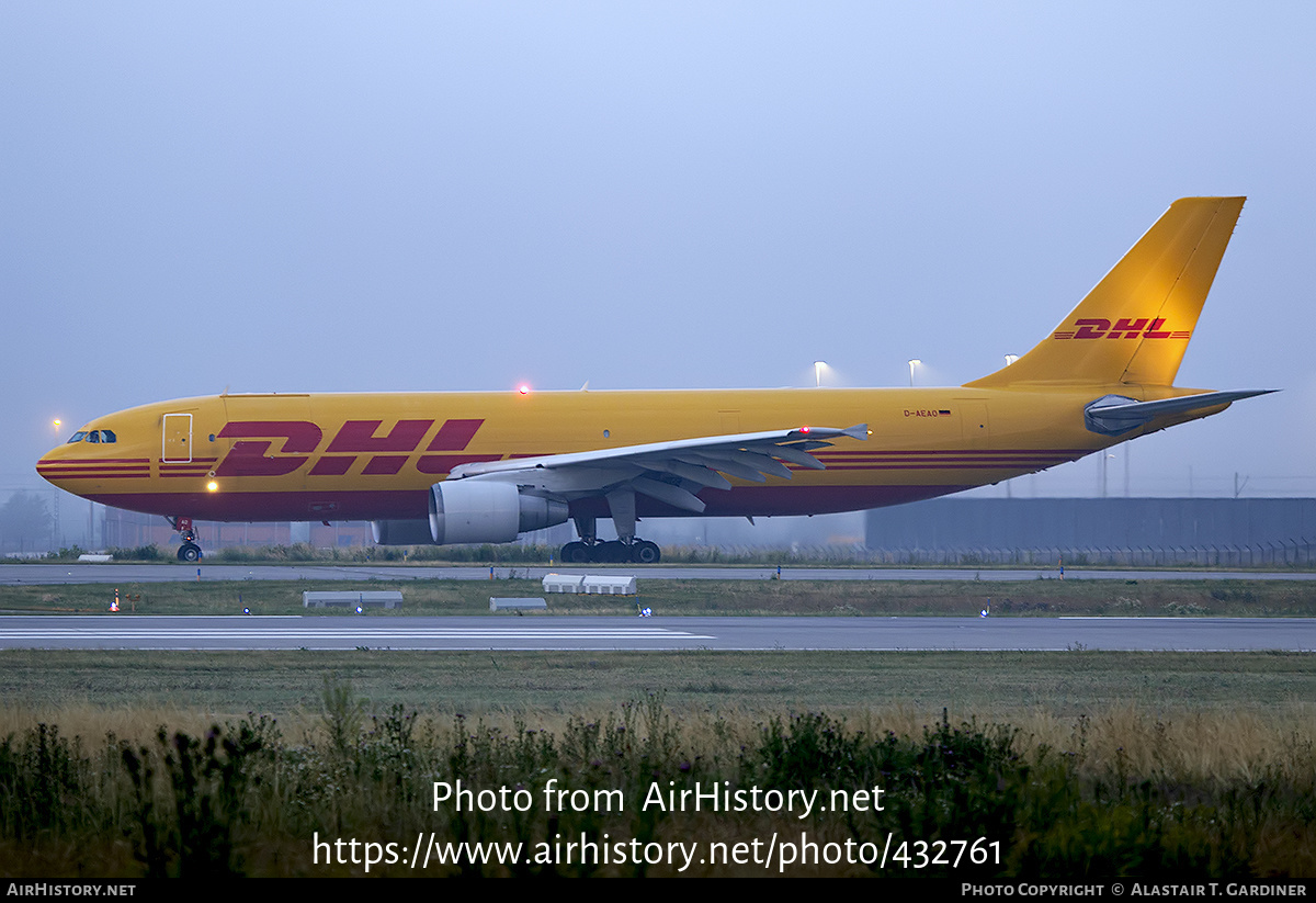 Aircraft Photo of D-AEAO | Airbus A300B4-622R(F) | DHL International | AirHistory.net #432761