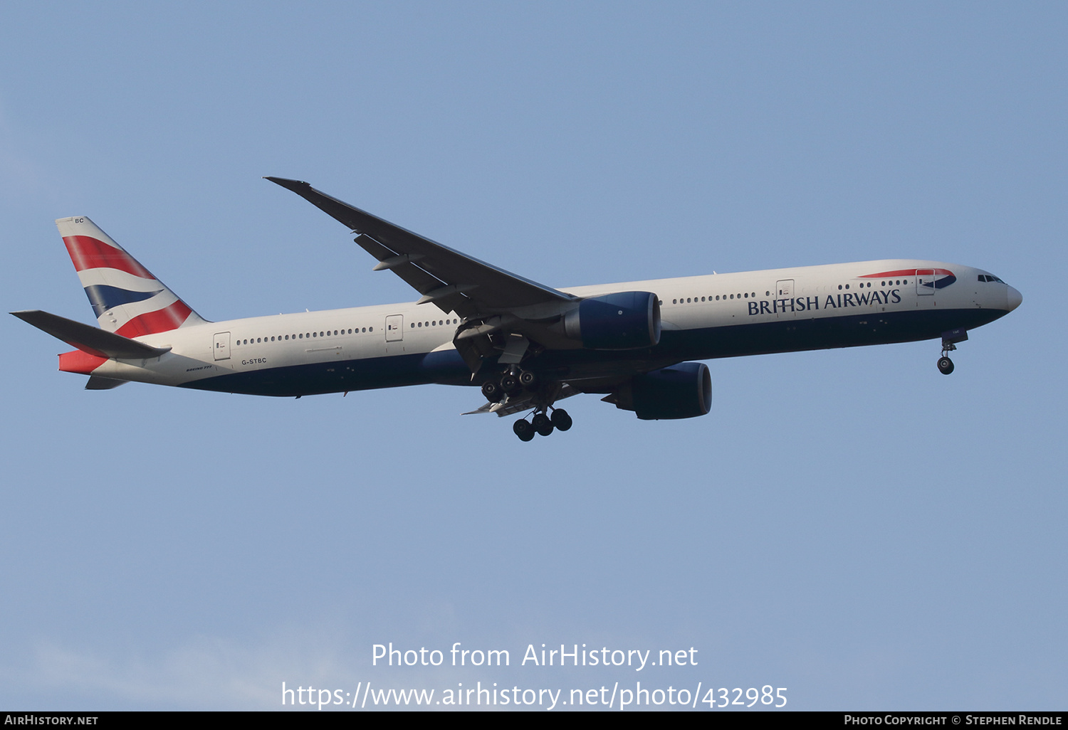 Aircraft Photo of G-STBC | Boeing 777-36N/ER | British Airways | AirHistory.net #432985