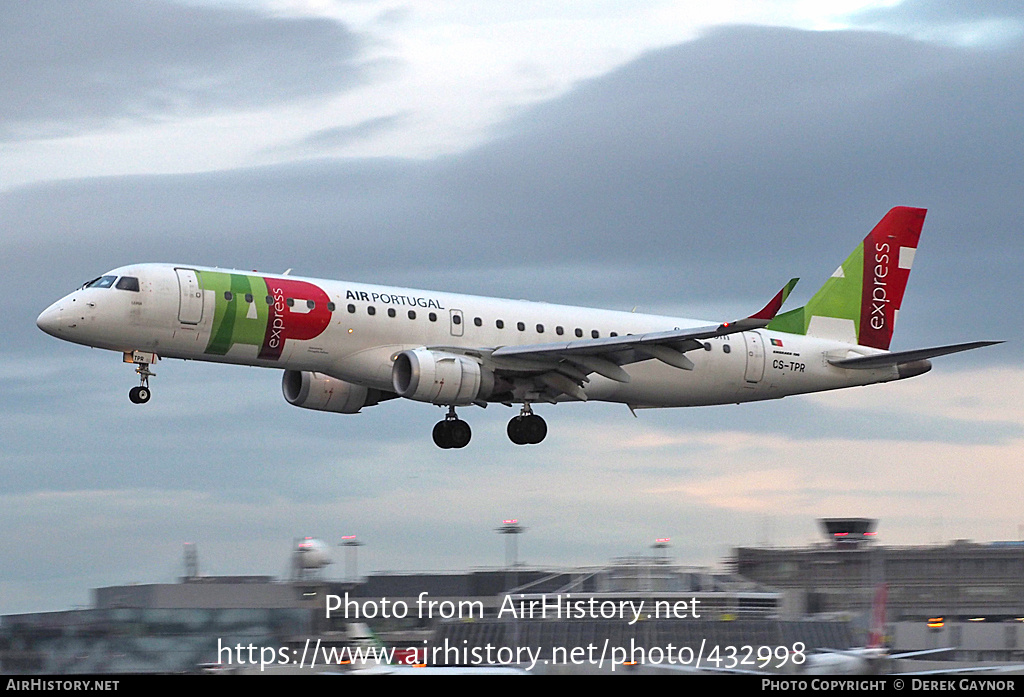 Aircraft Photo of CS-TPR | Embraer 190LR (ERJ-190-100LR) | TAP Air Portugal Express | AirHistory.net #432998