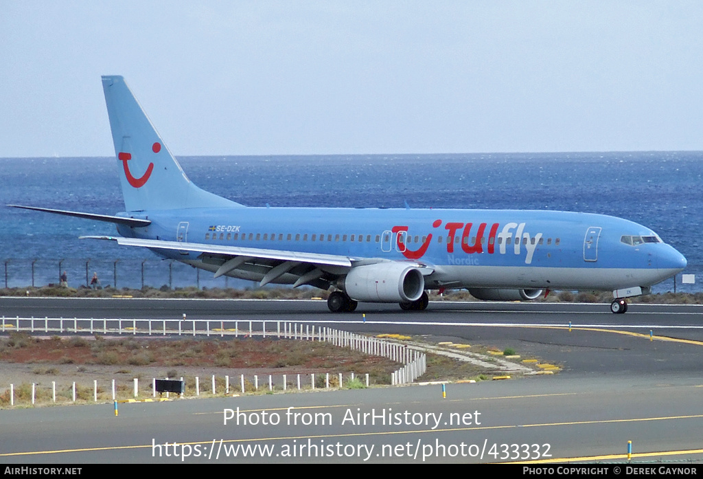 Aircraft Photo of SE-DZK | Boeing 737-804 | TUIfly Nordic | AirHistory.net #433332