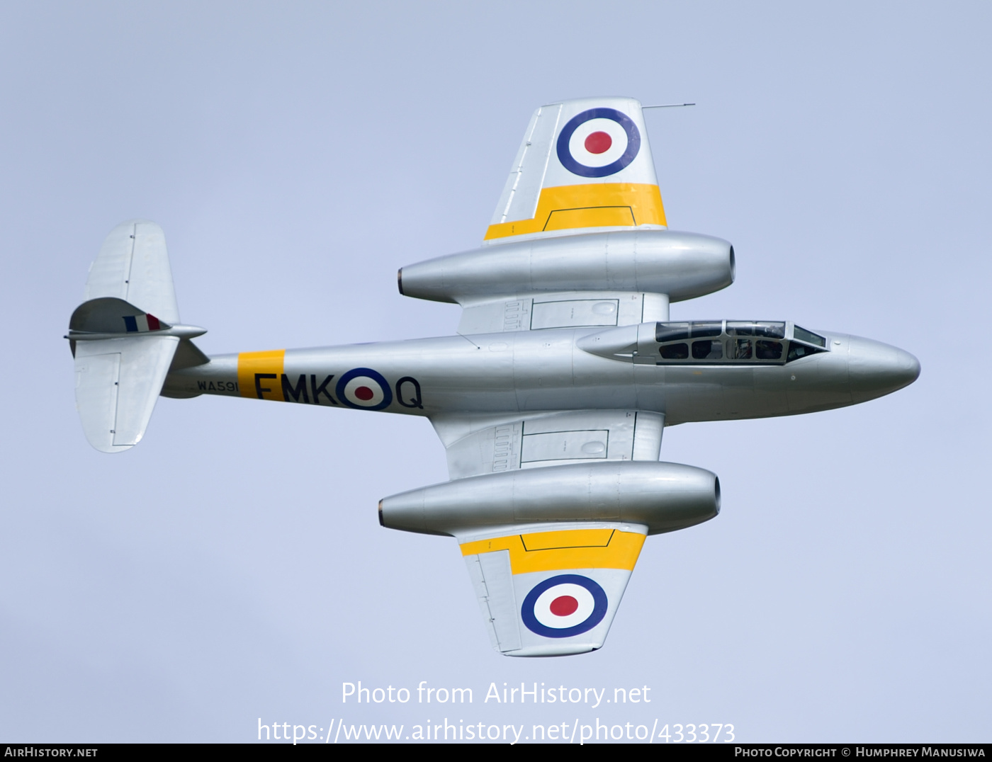 Aircraft Photo of G-BWMF / WA591 | Gloster Meteor T7 | UK - Air Force | AirHistory.net #433373