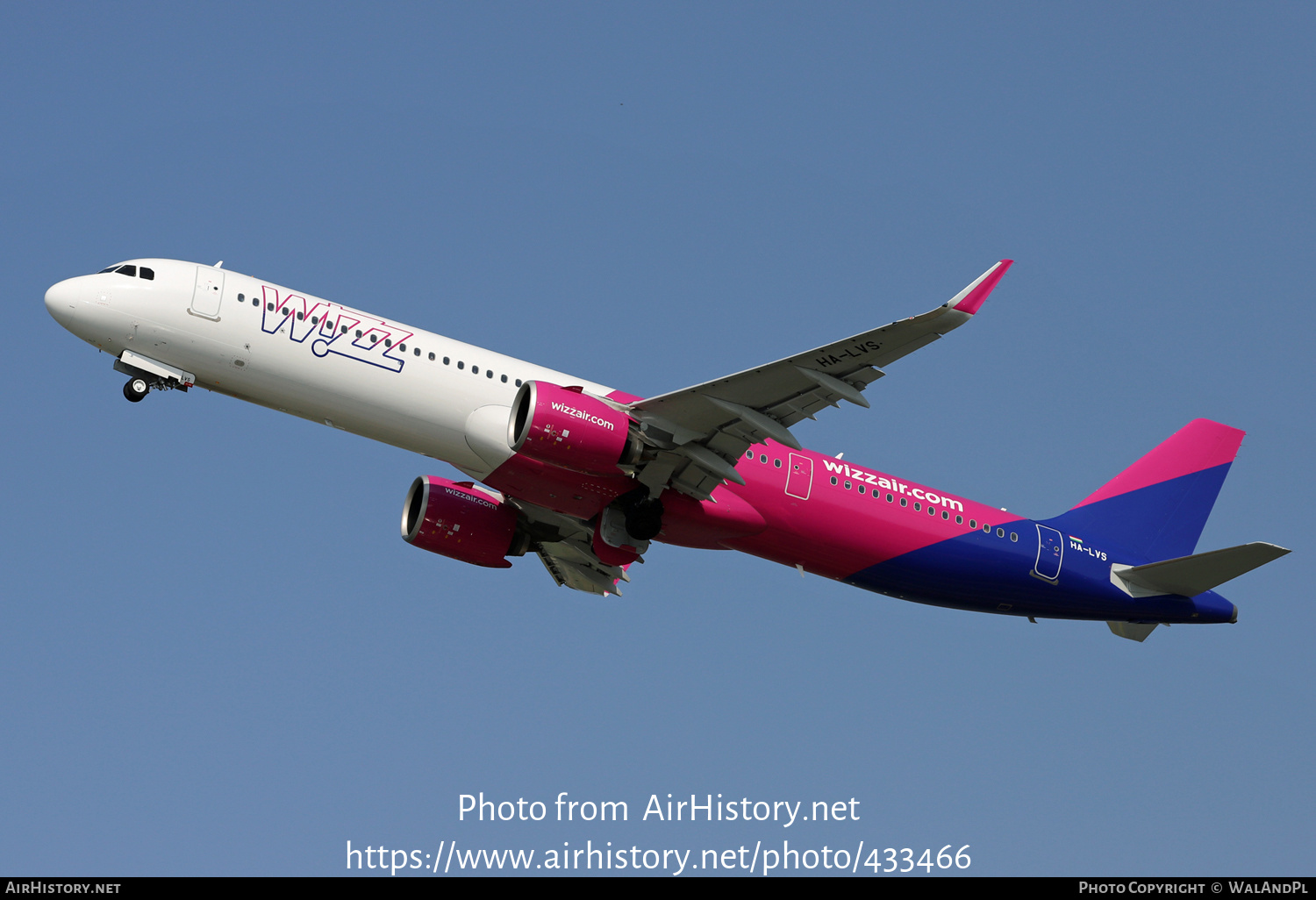 Aircraft Photo of HA-LVS | Airbus A321-271NX | Wizz Air | AirHistory.net #433466