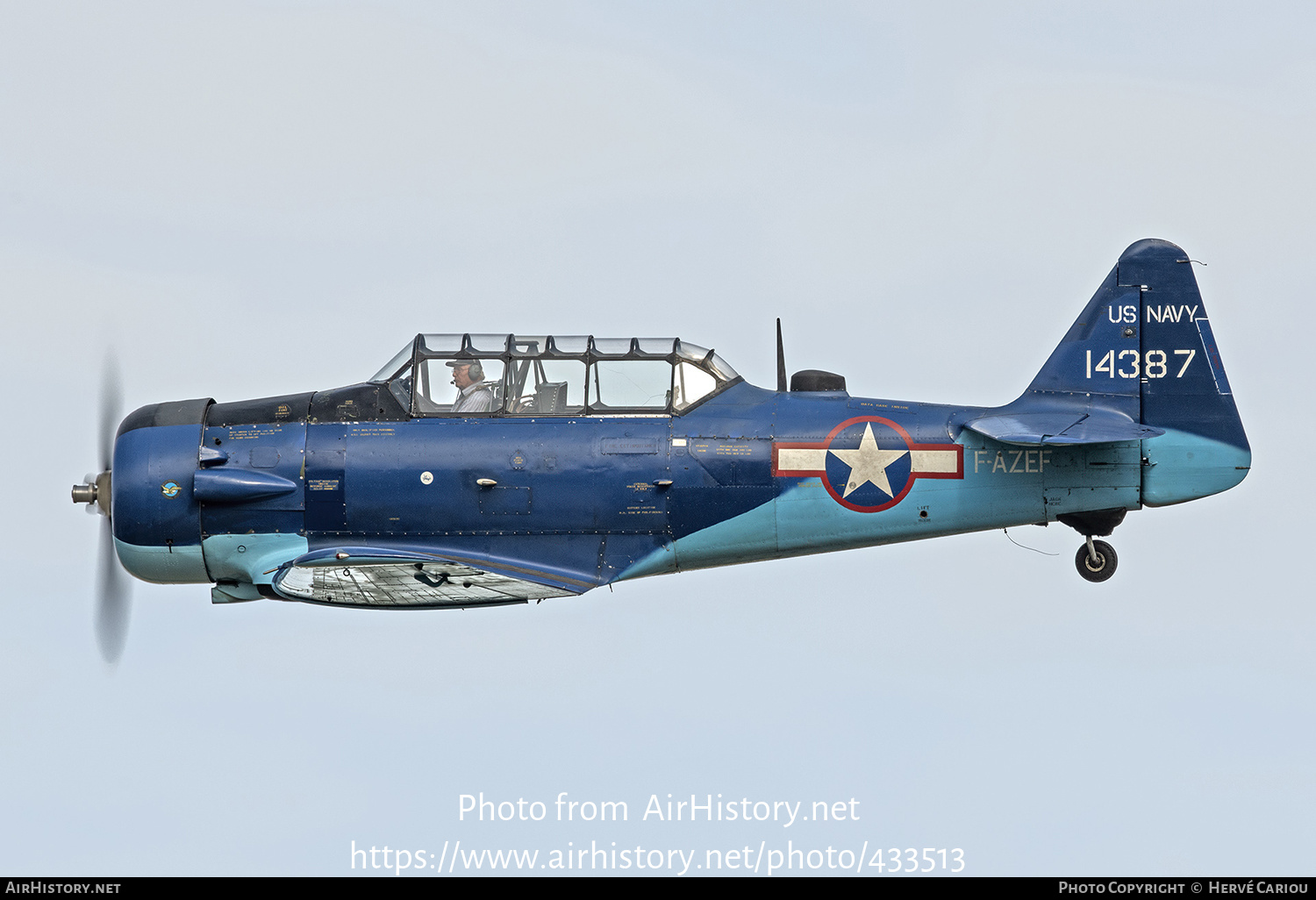 Aircraft Photo of F-AZEF / 51-4387 | North American T-6G Texan | USA - Navy | AirHistory.net #433513