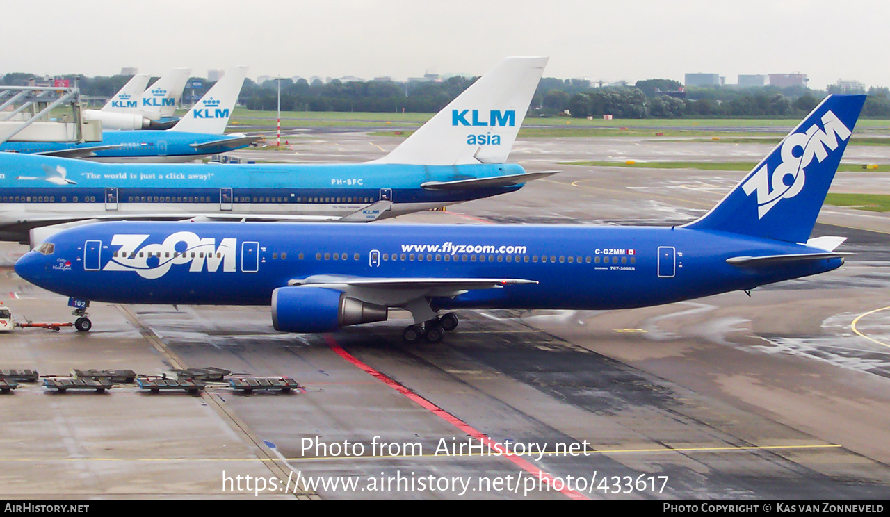 Aircraft Photo of C-GZMM | Boeing 767-328/ER | Zoom Airlines | AirHistory.net #433617