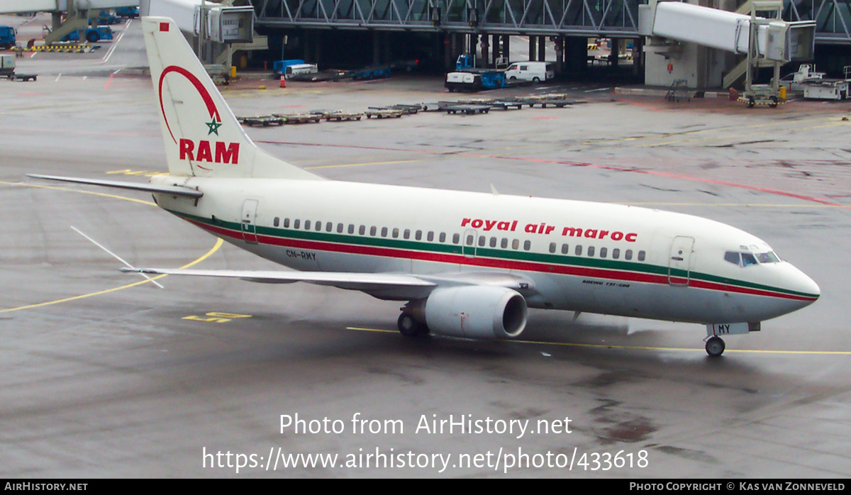 Aircraft Photo of CN-RMY | Boeing 737-5B6 | Royal Air Maroc - RAM | AirHistory.net #433618