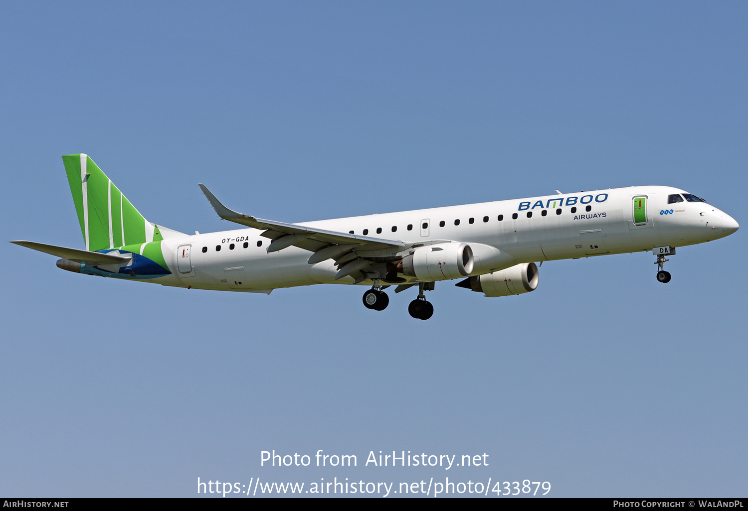 Aircraft Photo of OY-GDA | Embraer 195LR (ERJ-190-200LR) | Bamboo Airways | AirHistory.net #433879