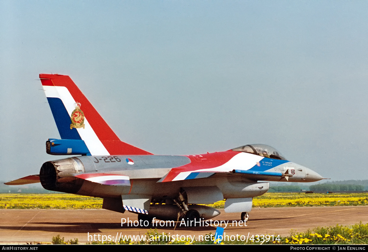 Aircraft Photo of J-226 | General Dynamics F-16A Fighting Falcon | Netherlands - Air Force | AirHistory.net #433914