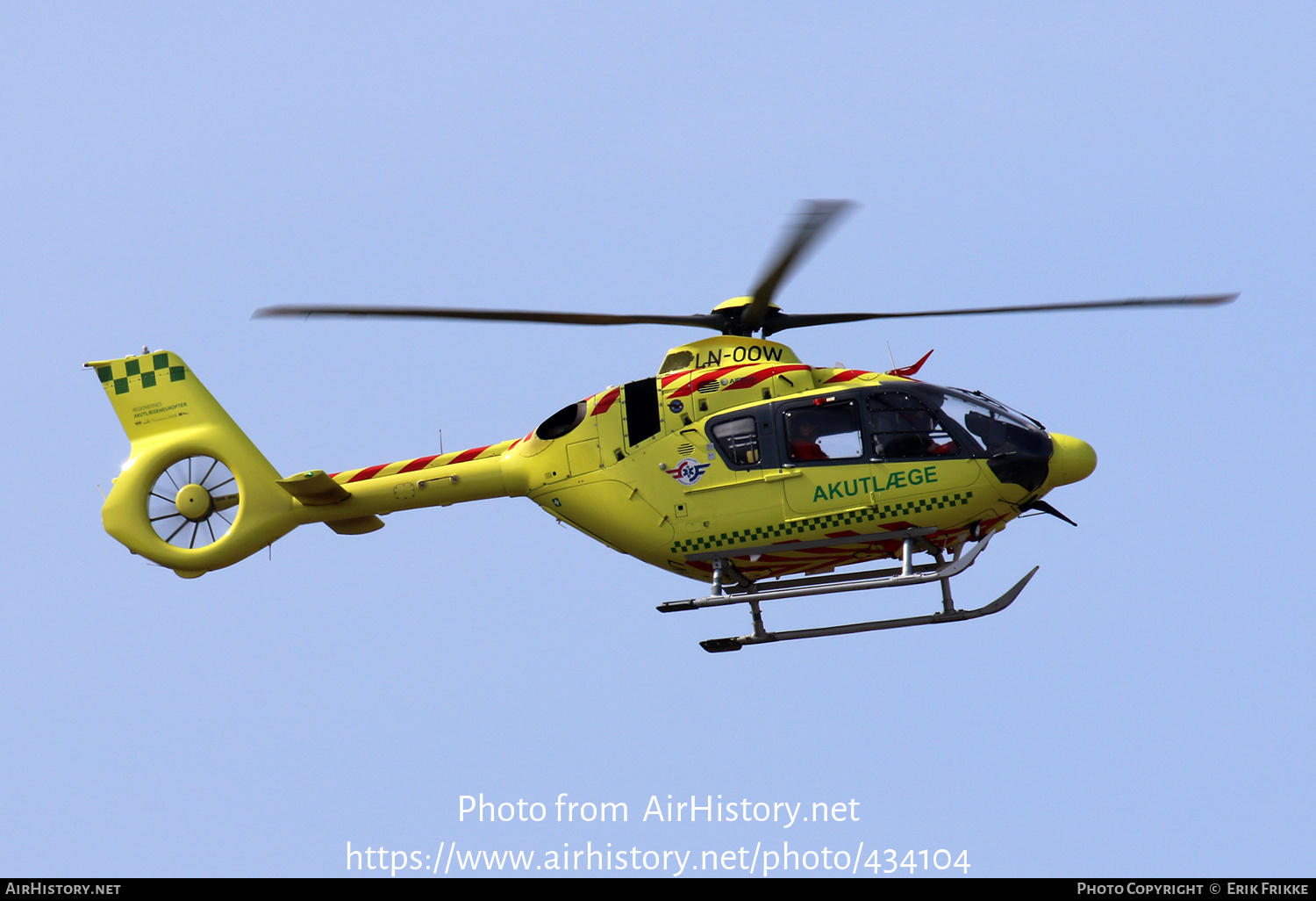 Aircraft Photo of LN-OOW | Eurocopter EC-135P-2+ | Akutlægehelikopterordning | AirHistory.net #434104