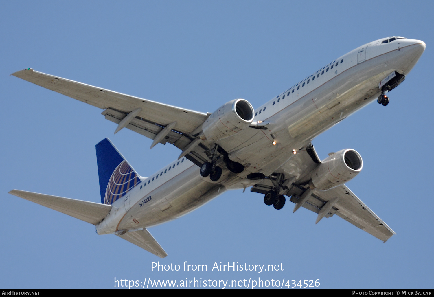 Aircraft Photo of N34222 | Boeing 737-824 | Continental Airlines | AirHistory.net #434526