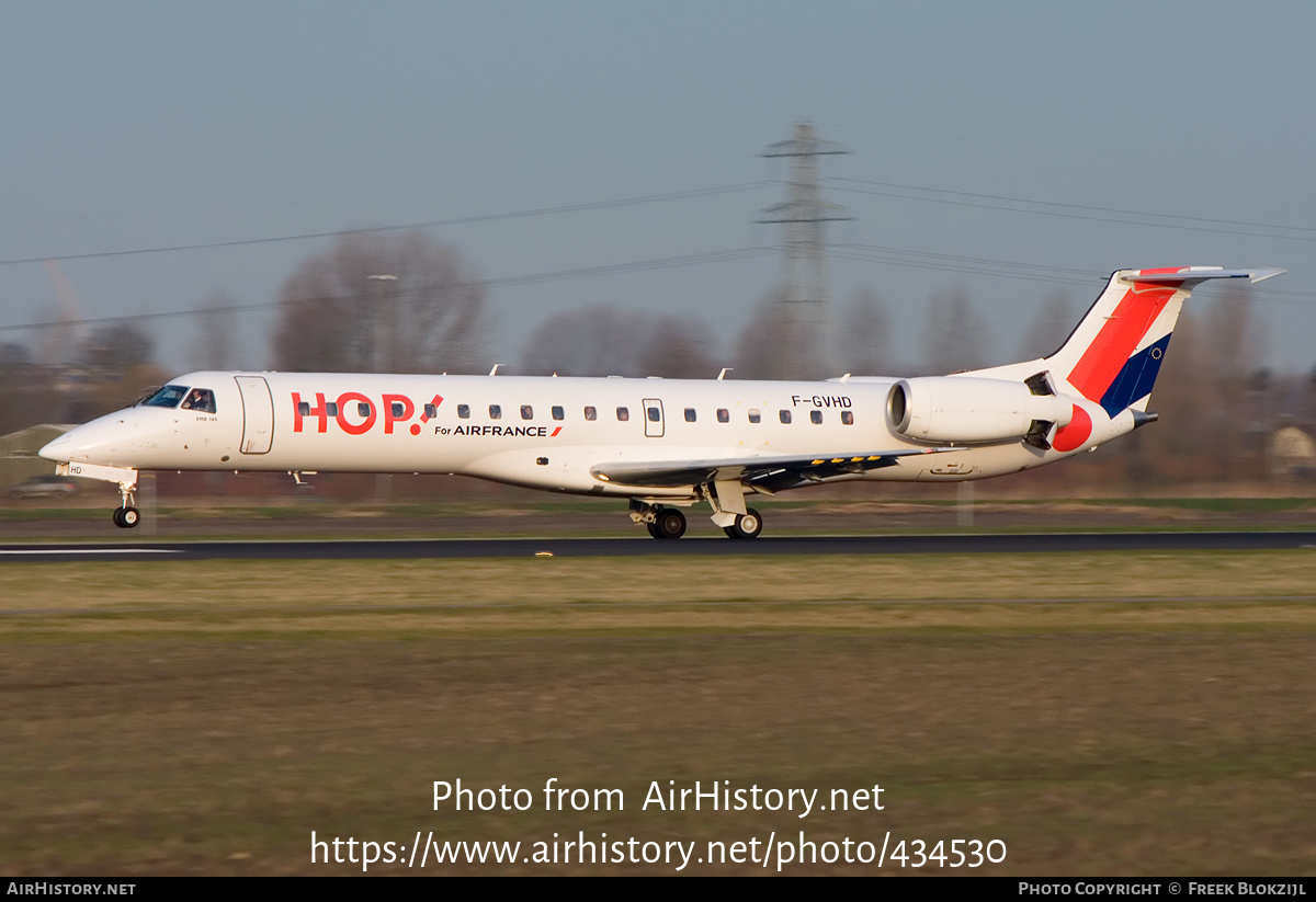 Aircraft Photo of F-GVHD | Embraer ERJ-145MP (EMB-145MP) | Hop! | AirHistory.net #434530