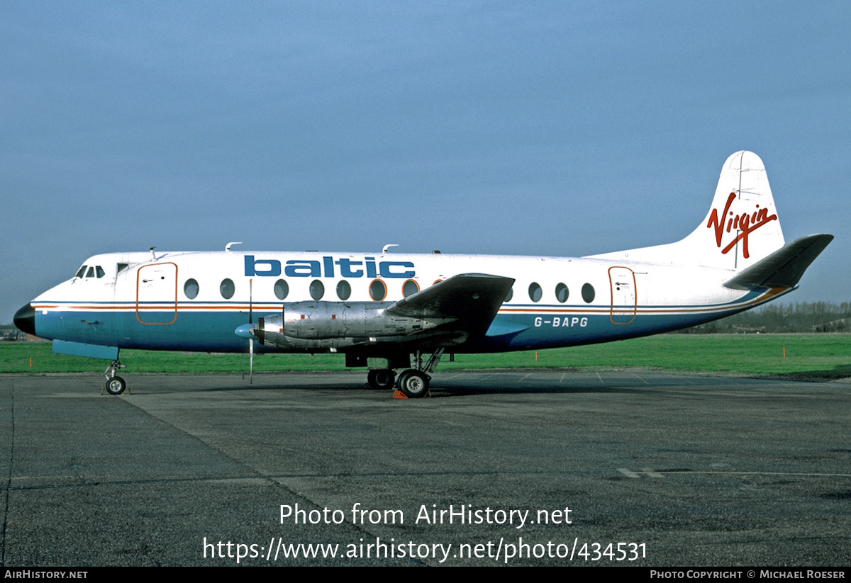 Aircraft Photo of G-BAPG | Vickers 814 Viscount | Baltic Airlines | AirHistory.net #434531