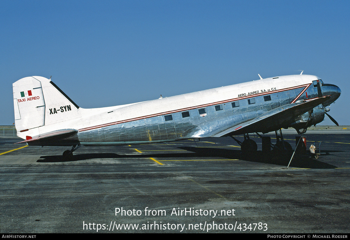 Aircraft Photo of XA-SYN | Douglas C-47A Skytrain | Aero Juárez Taxi Aéreo | AirHistory.net #434783