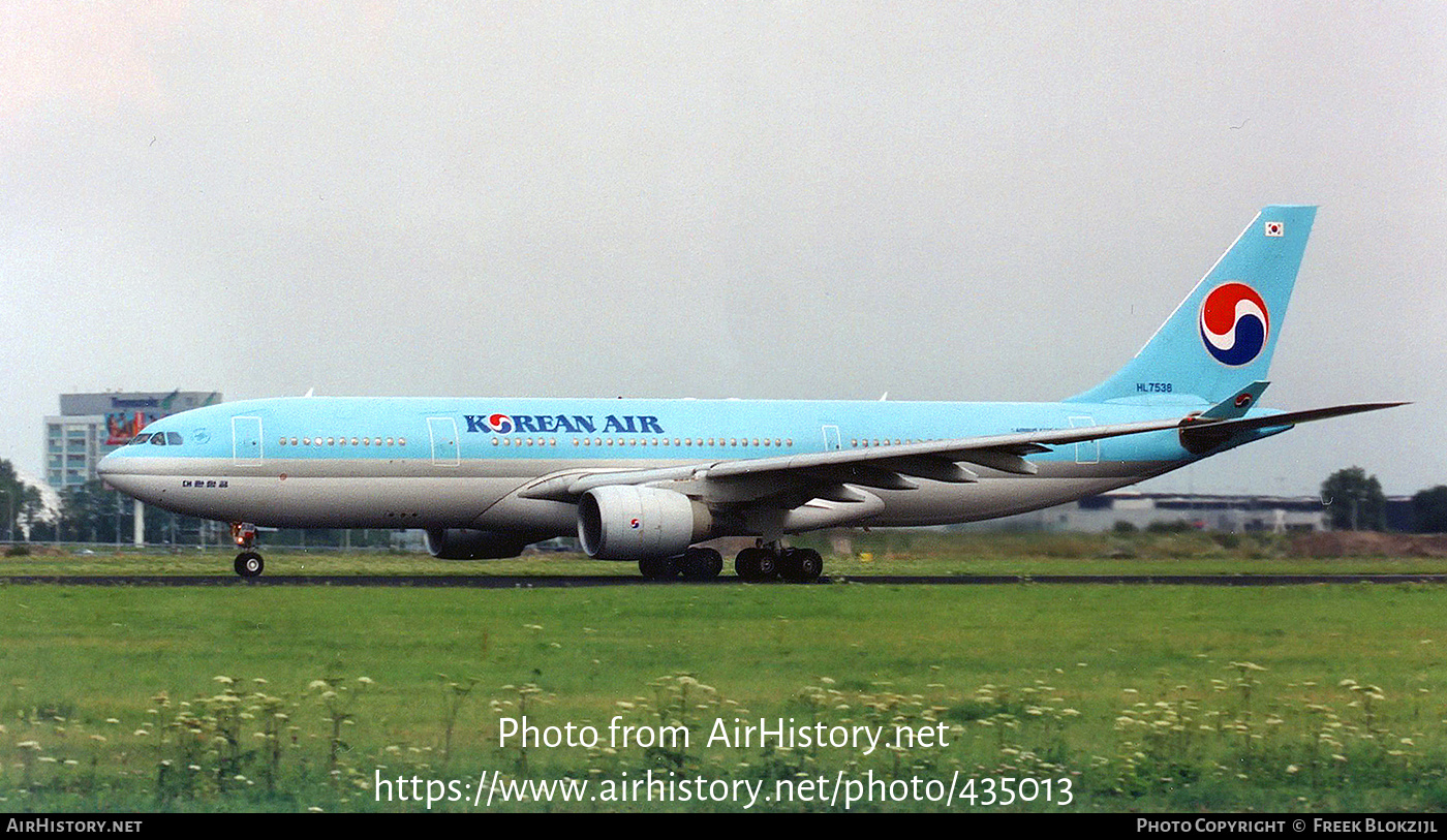 Aircraft Photo of HL7538 | Airbus A330-223 | Korean Air | AirHistory.net #435013