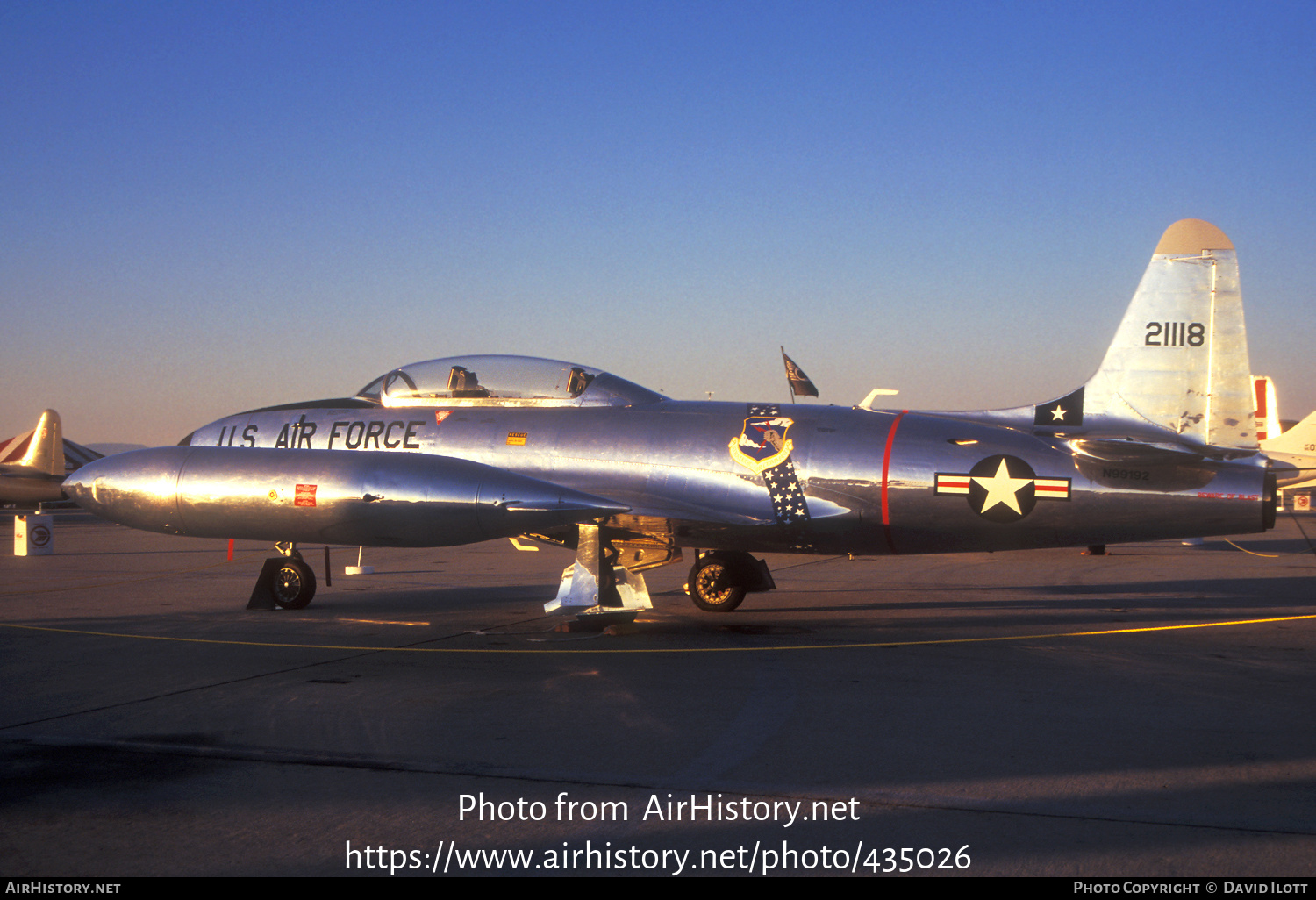 Aircraft Photo of N99192 / 21118 | Canadair T-33AN Silver Star 3 | USA - Air Force | AirHistory.net #435026