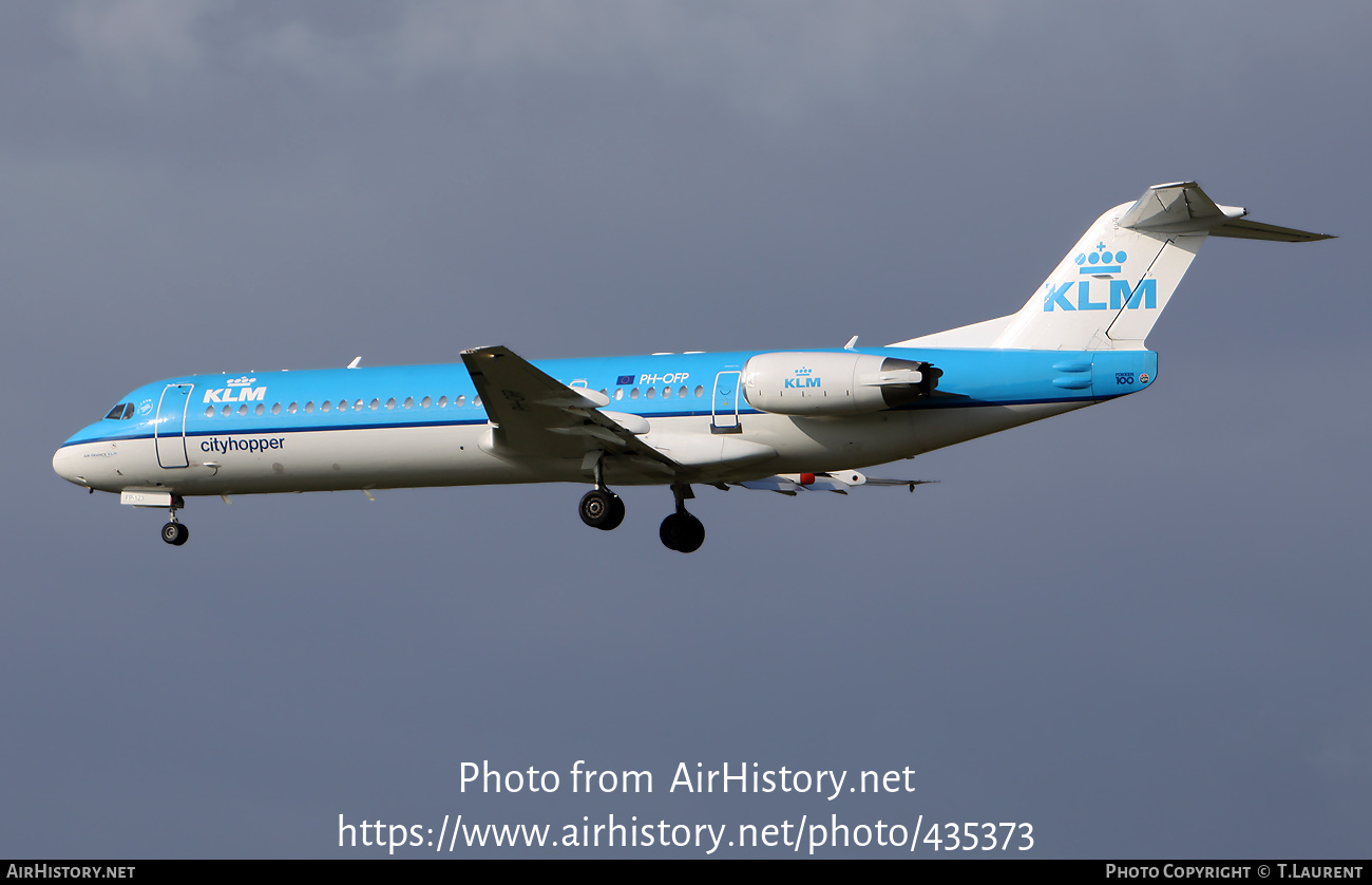 Aircraft Photo of PH-OFP | Fokker 100 (F28-0100) | KLM Cityhopper | AirHistory.net #435373