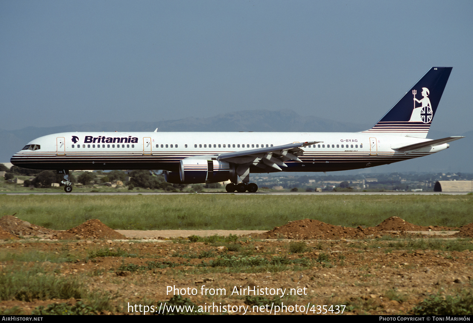 Aircraft Photo of G-BYAG | Boeing 757-204 | Britannia Airways | AirHistory.net #435437