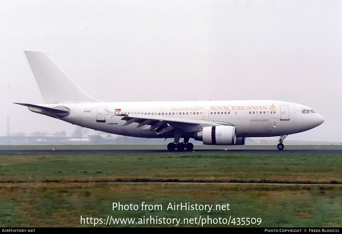 Aircraft Photo of JY-AGT | Airbus A310-308 | Royal Jordanian Airlines | AirHistory.net #435509