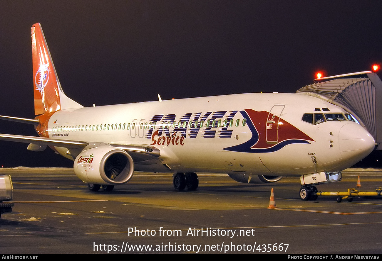 Aircraft Photo of OK-TVC | Boeing 737-86Q | Travel Service | AirHistory.net #435667