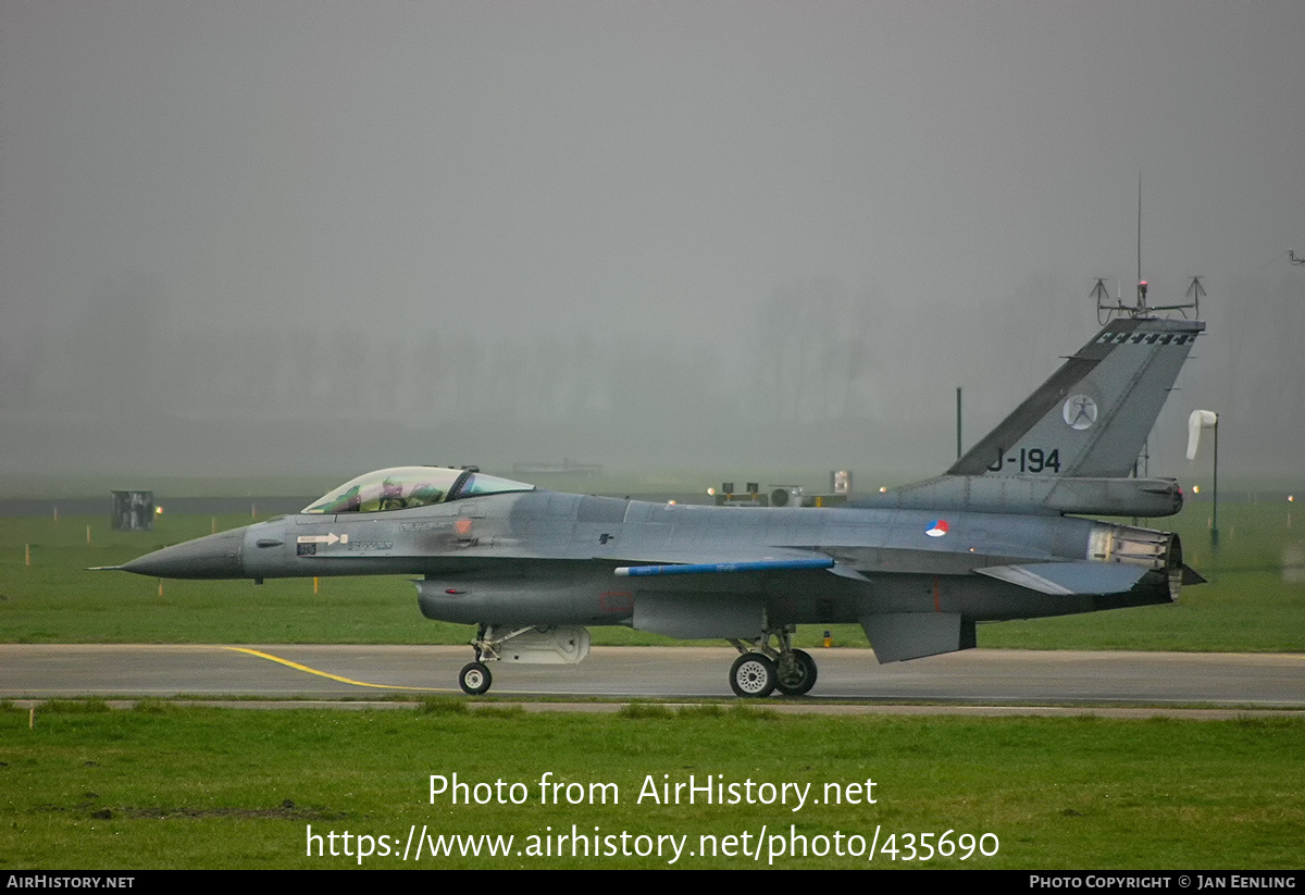 Aircraft Photo of J-194 | General Dynamics F-16AM Fighting Falcon | Netherlands - Air Force | AirHistory.net #435690