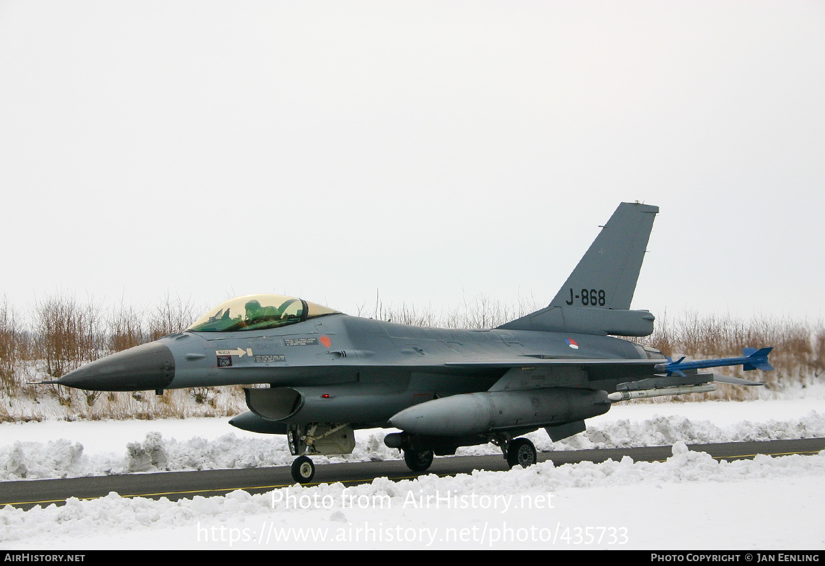 Aircraft Photo of J-868 | General Dynamics F-16AM Fighting Falcon | Netherlands - Air Force | AirHistory.net #435733