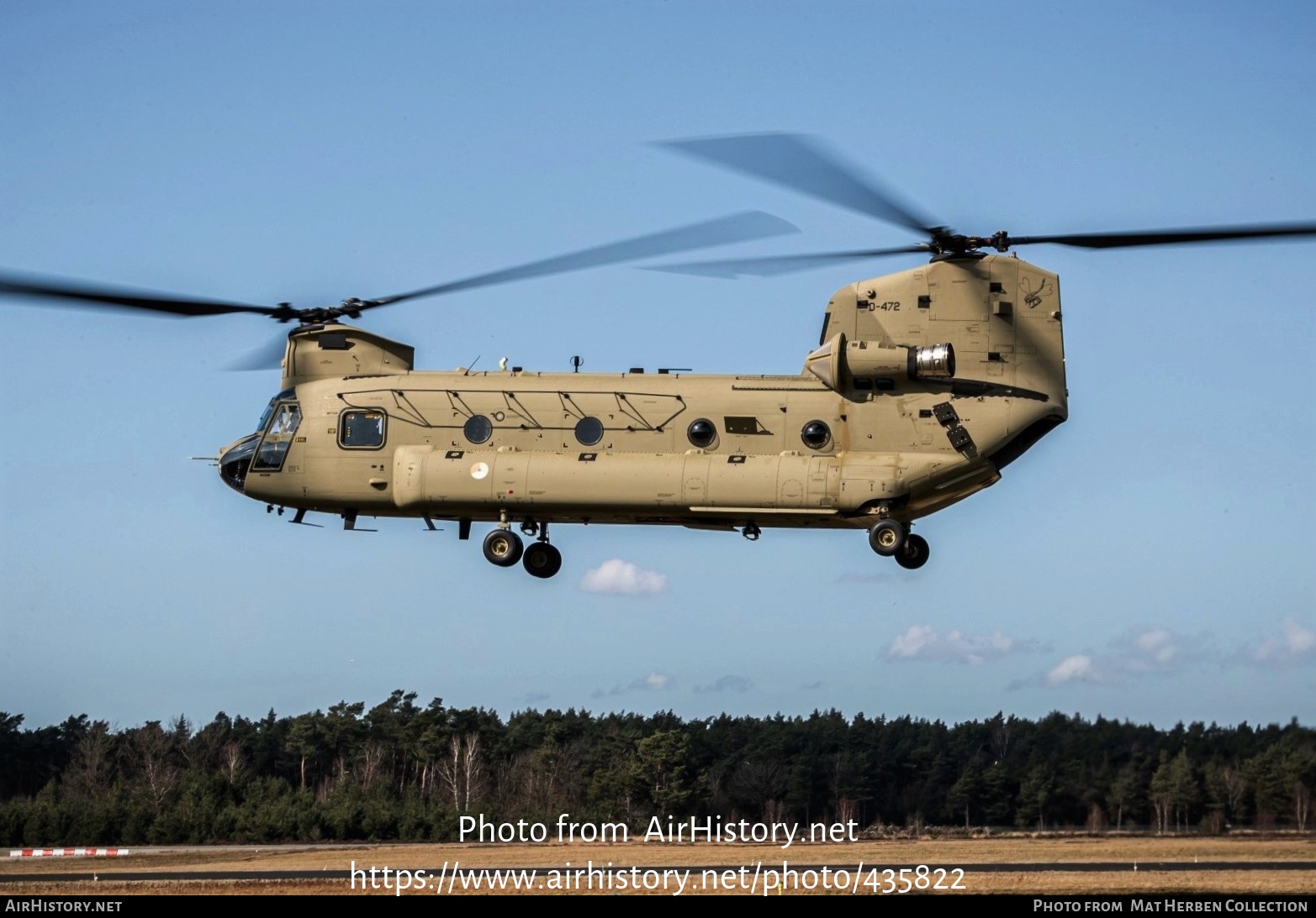 Aircraft Photo of D-472 | Boeing CH-47F Chinook (414) | Netherlands - Air Force | AirHistory.net #435822