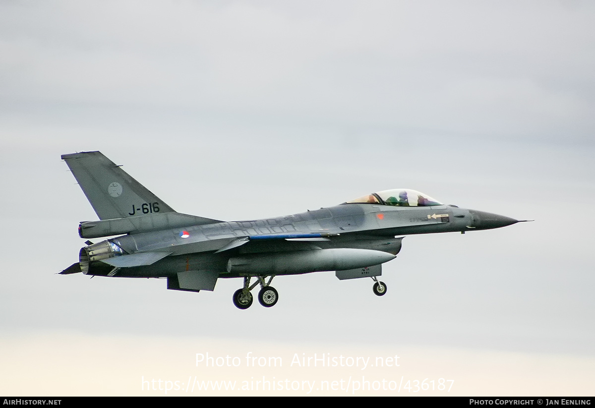 Aircraft Photo of J-616 | General Dynamics F-16AM Fighting Falcon | Netherlands - Air Force | AirHistory.net #436187