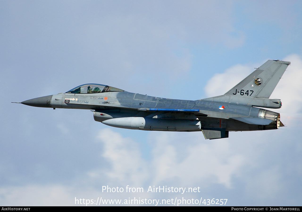 Aircraft Photo of J-647 | General Dynamics F-16AM Fighting Falcon | Netherlands - Air Force | AirHistory.net #436257