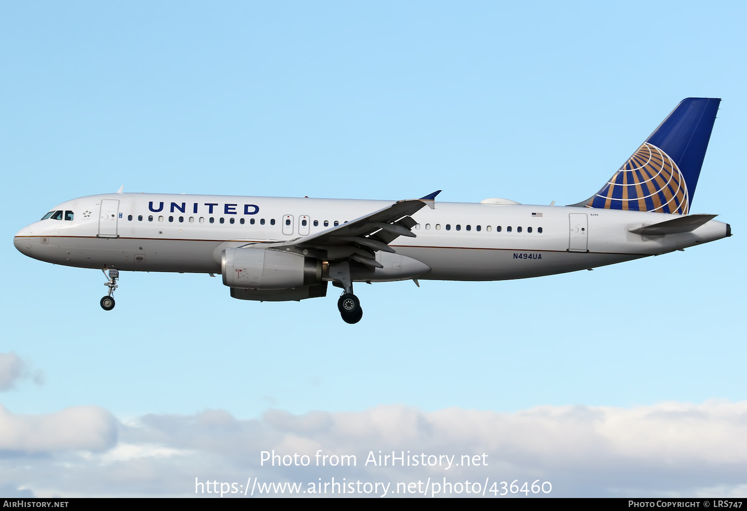 Aircraft Photo of N494UA | Airbus A320-232 | United Airlines | AirHistory.net #436460