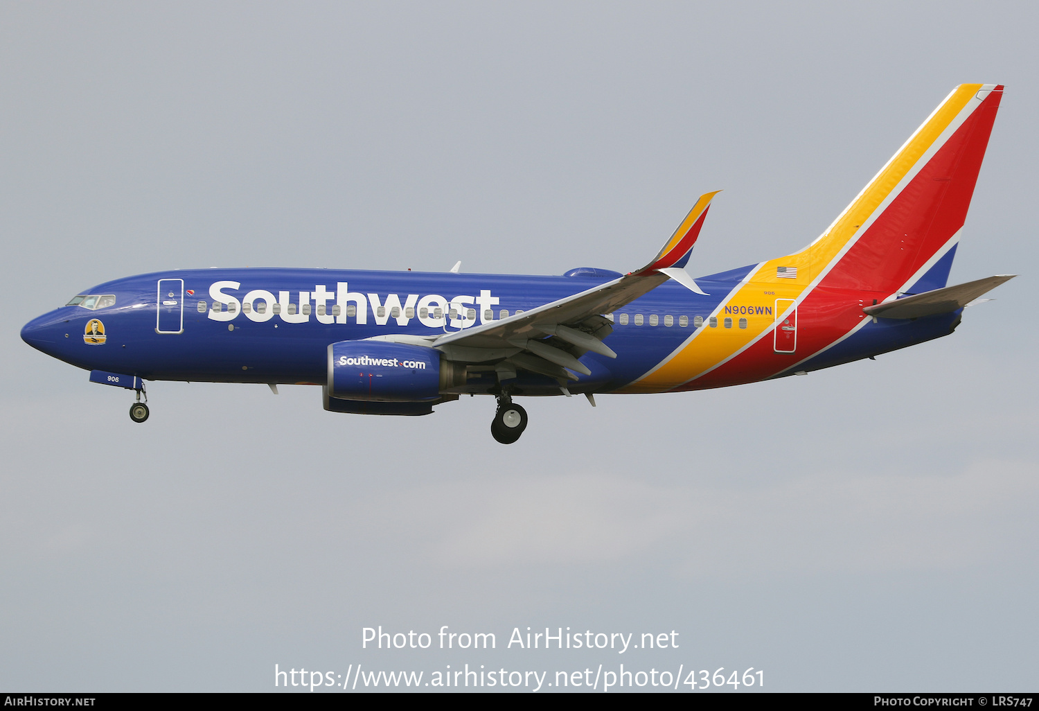 Aircraft Photo of N906WN | Boeing 737-7H4 | Southwest Airlines | AirHistory.net #436461