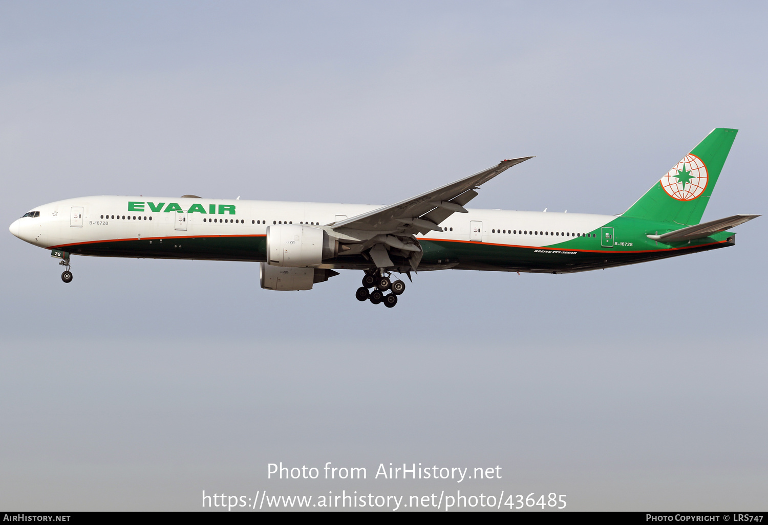 Aircraft Photo of B-16728 | Boeing 777-36N/ER | EVA Air | AirHistory.net #436485