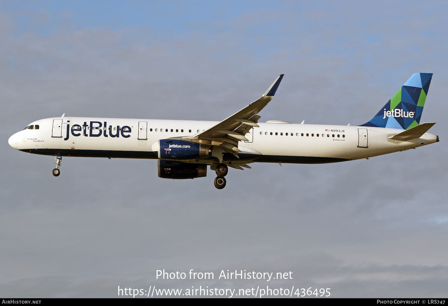 Aircraft Photo of N993JE | Airbus A321-231 | JetBlue Airways | AirHistory.net #436495