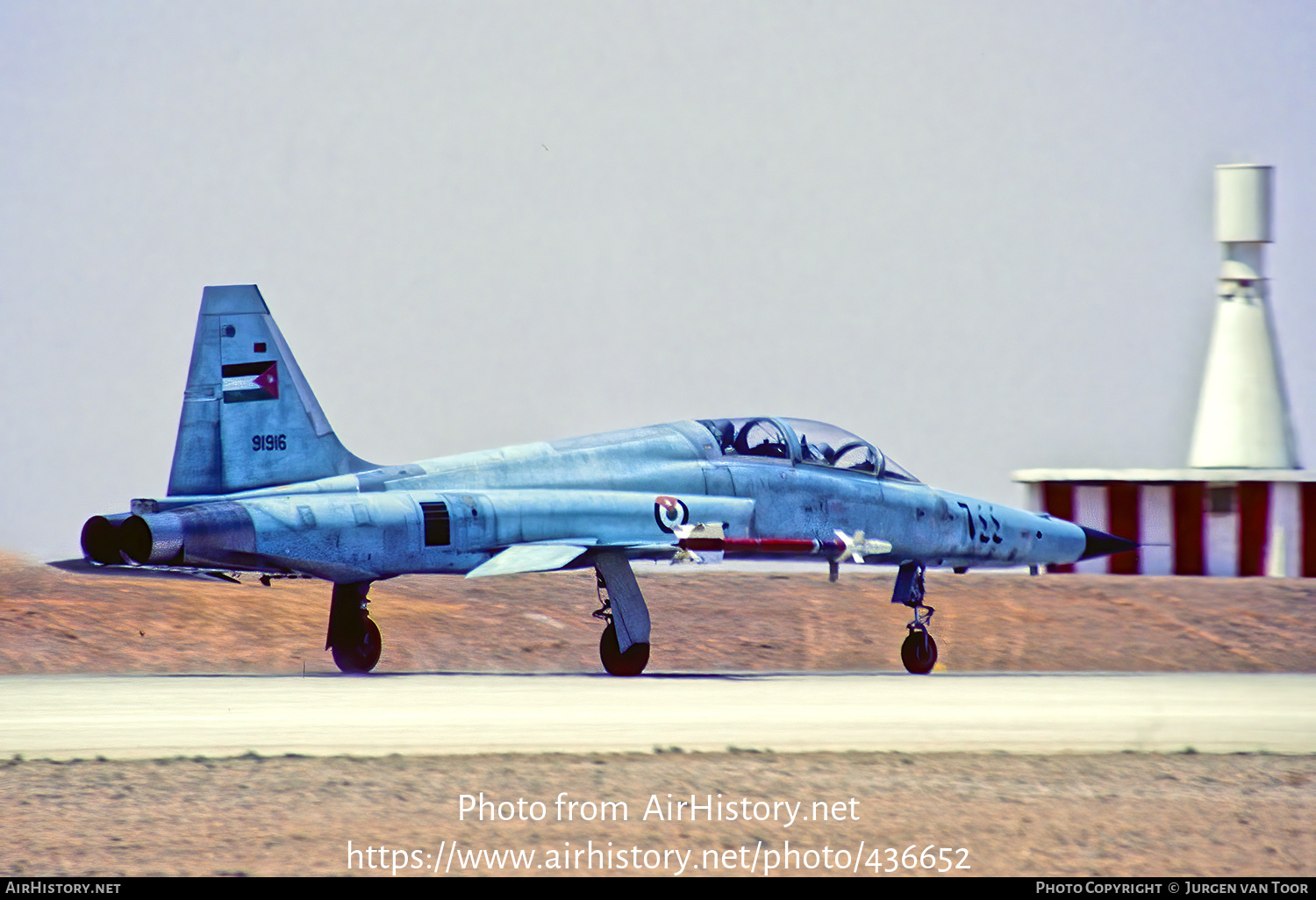 Aircraft Photo of 644 / 91916 | Northrop F-5F Tiger II | Jordan - Air Force | AirHistory.net #436652