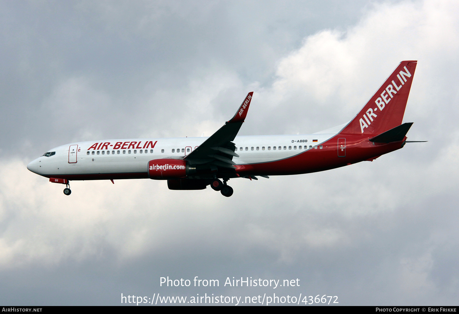 Aircraft Photo of D-ABBB | Boeing 737-86J | Air Berlin | AirHistory.net #436672