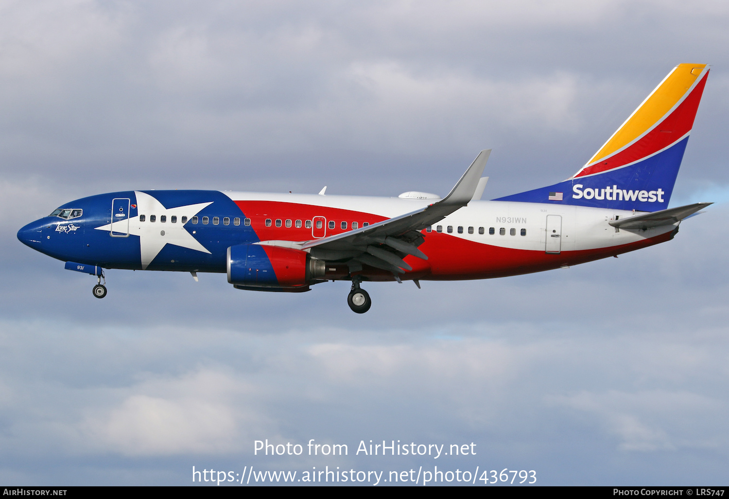 Aircraft Photo of N931WN | Boeing 737-7H4 | Southwest Airlines | AirHistory.net #436793