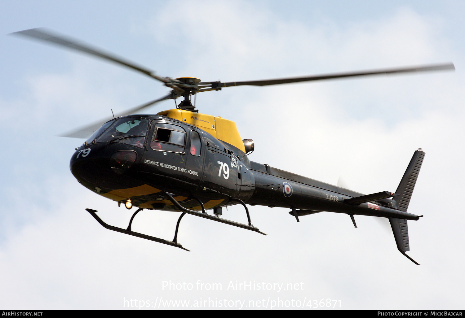 Aircraft Photo of ZJ279 | Eurocopter AS-350BB Squirrel HT1 | UK - Air Force | AirHistory.net #436871