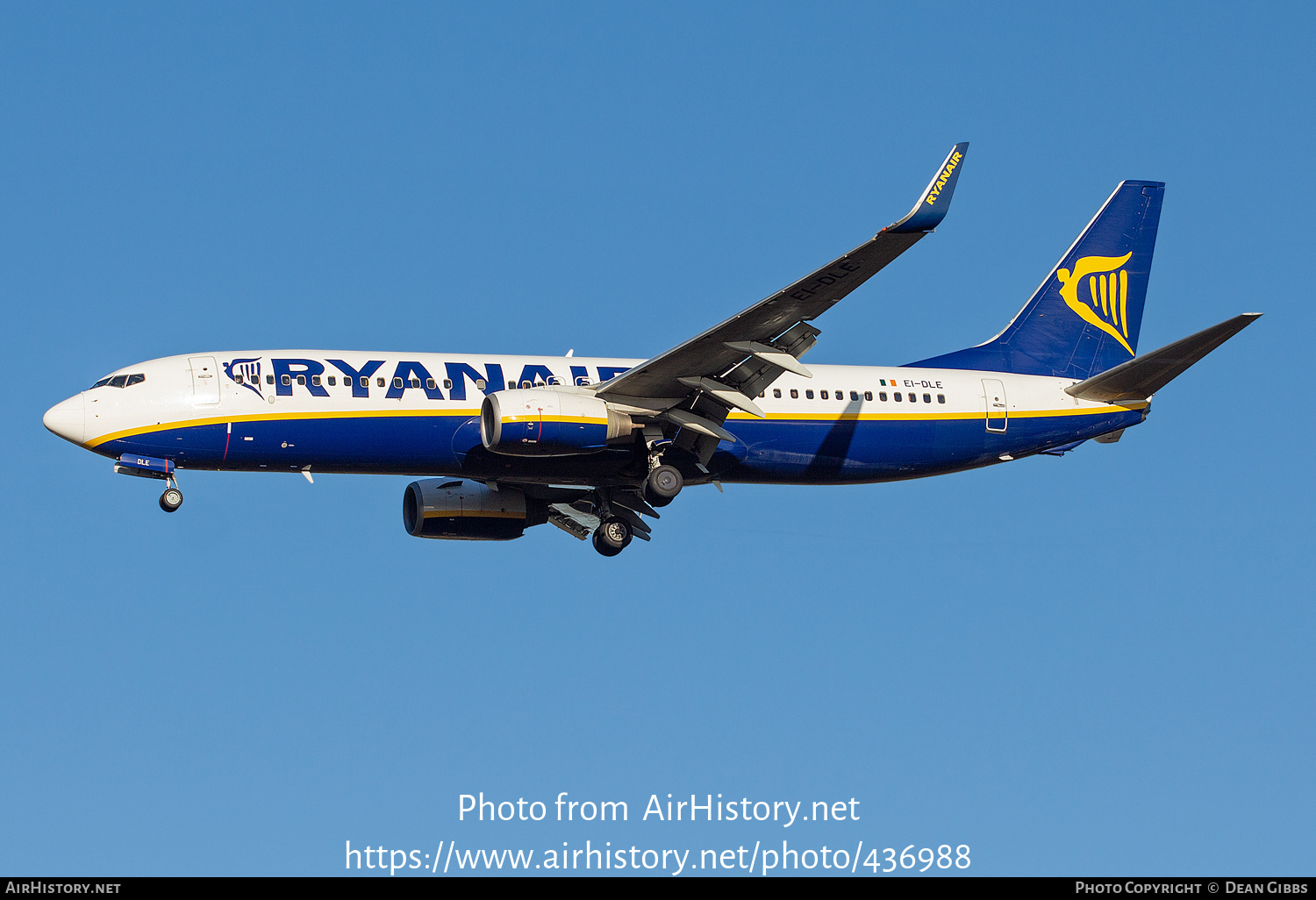 Aircraft Photo of EI-DLE | Boeing 737-8AS | Ryanair | AirHistory.net #436988