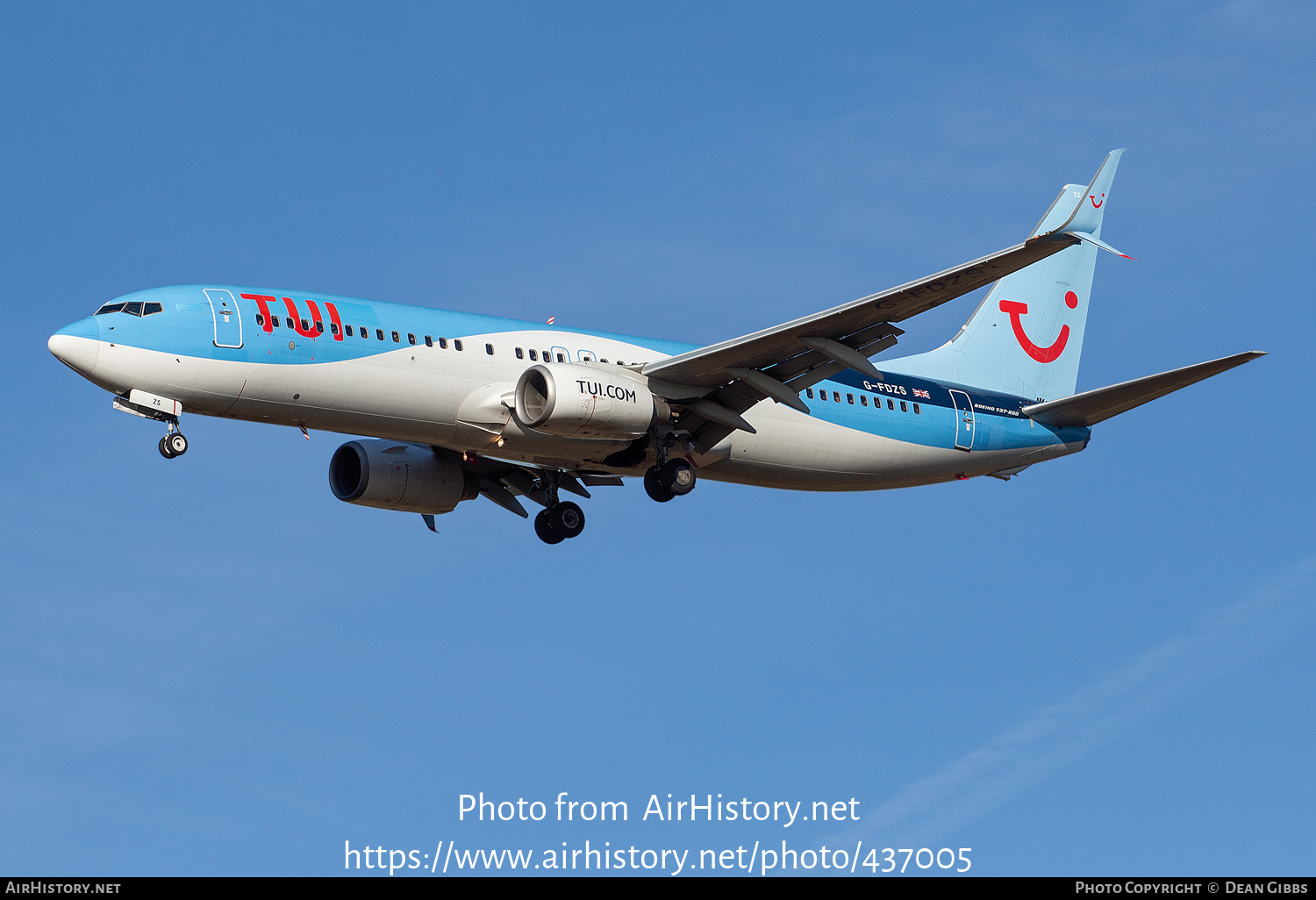 Aircraft Photo of G-FDZS | Boeing 737-8K5 | TUI | AirHistory.net #437005