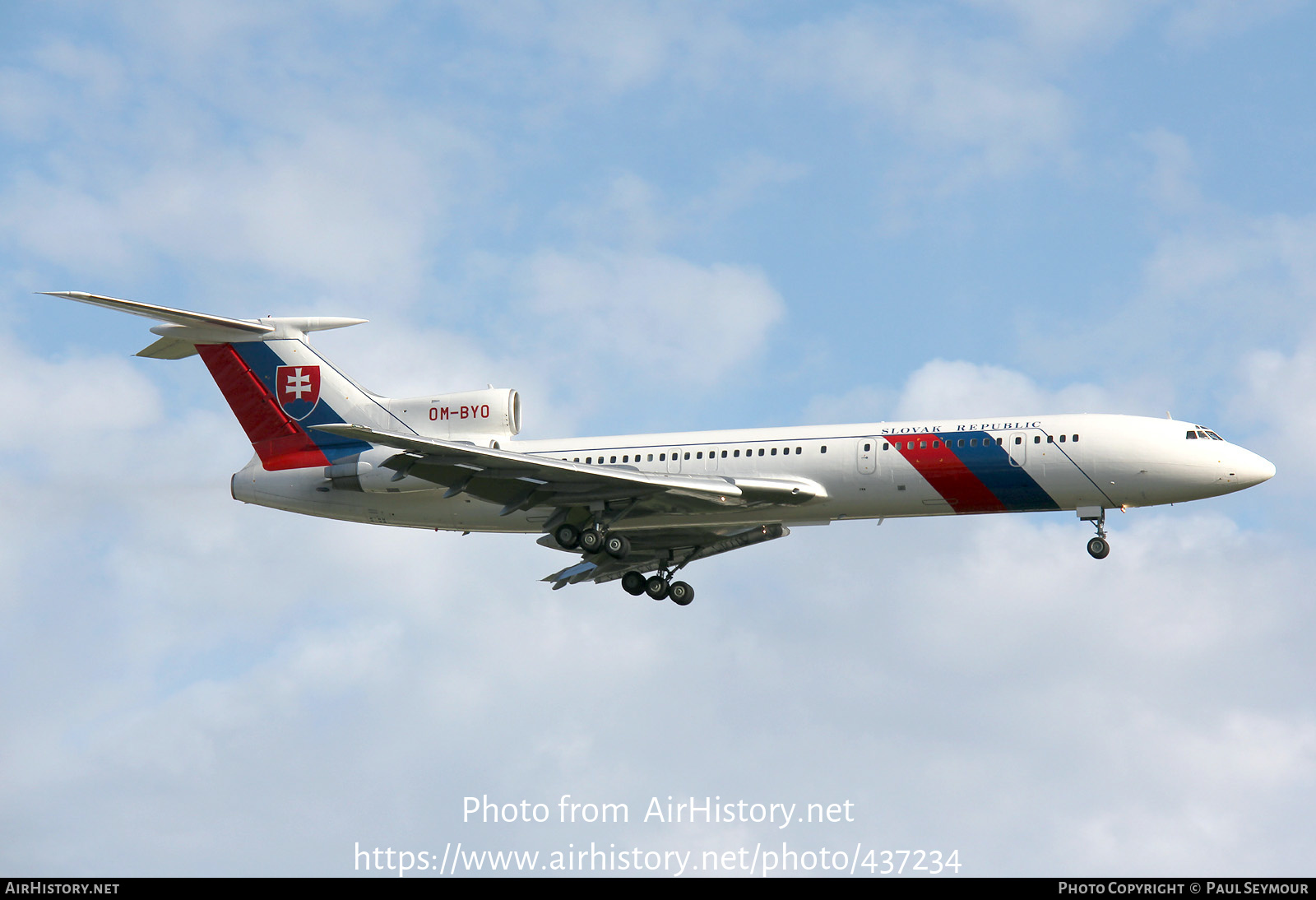 Aircraft Photo of OM-BYO | Tupolev Tu-154M | Slovakia - Government | AirHistory.net #437234