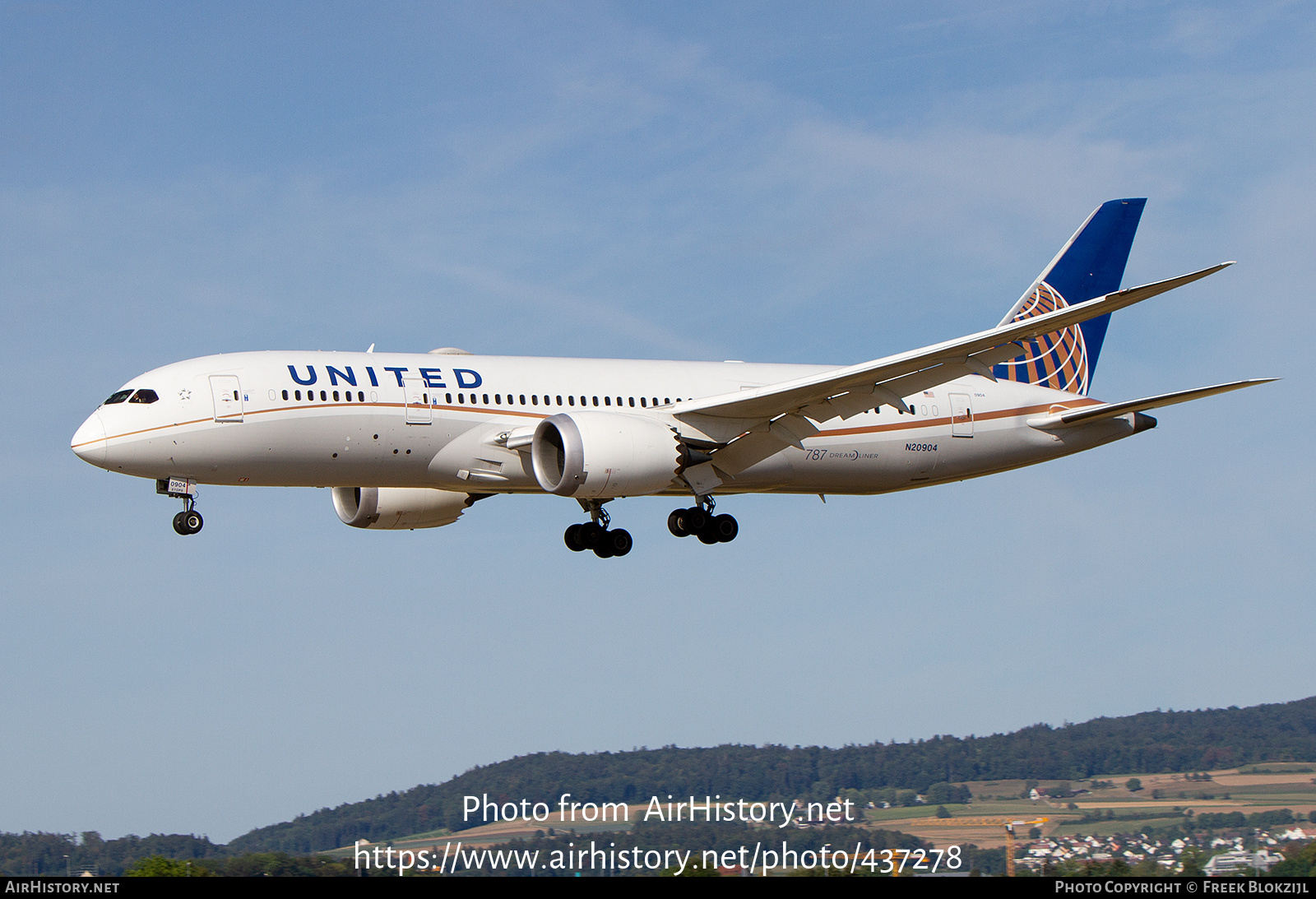 Aircraft Photo of N20904 | Boeing 787-8 Dreamliner | United Airlines | AirHistory.net #437278